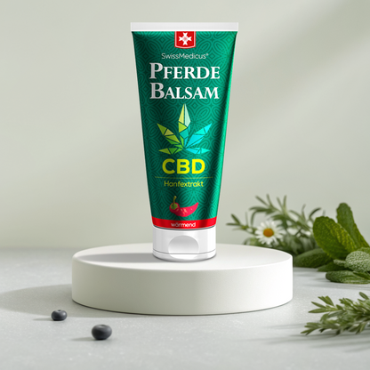 Bálsamo de caballo con CBD calentamiento
