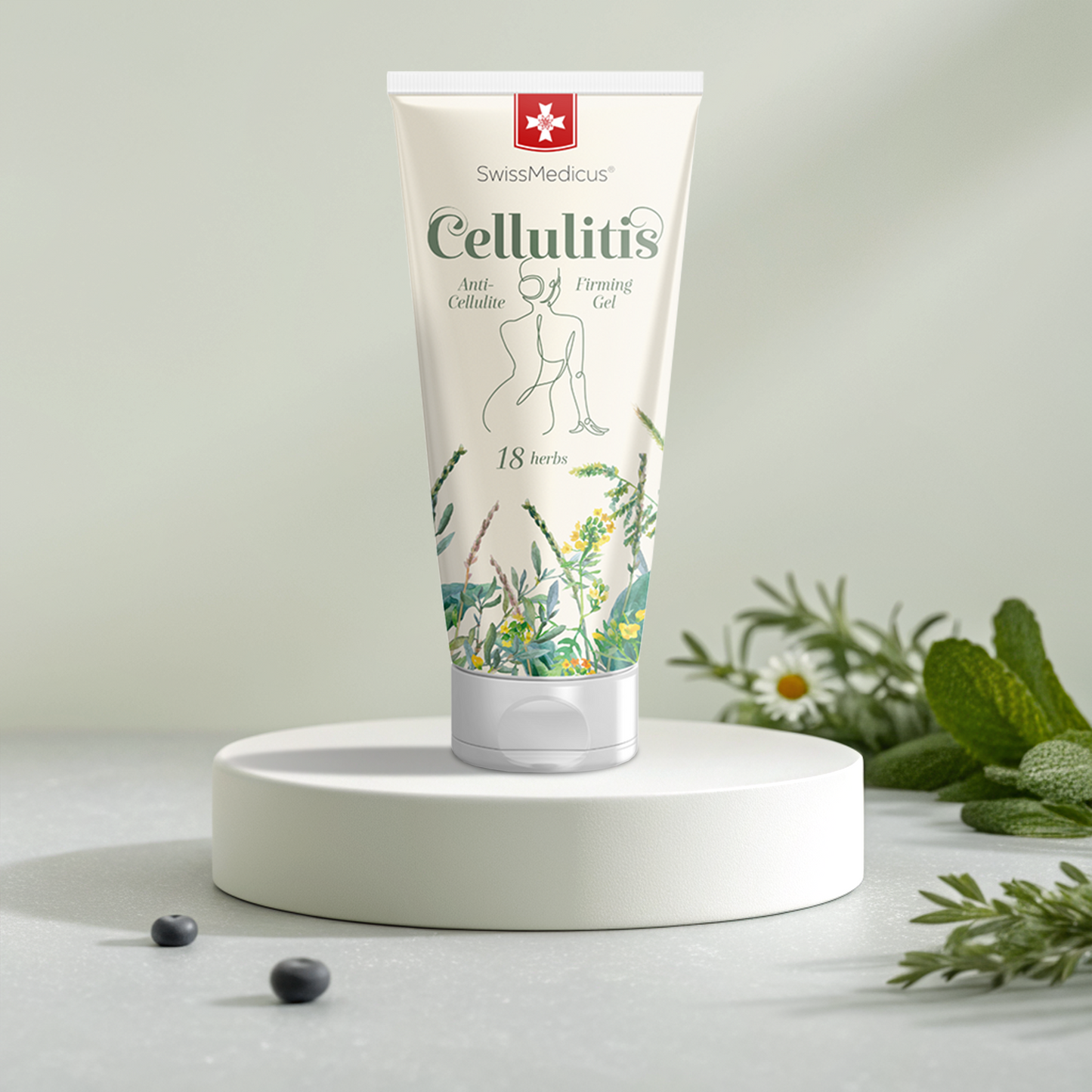 Gel anticelulítico con extractos de plantas