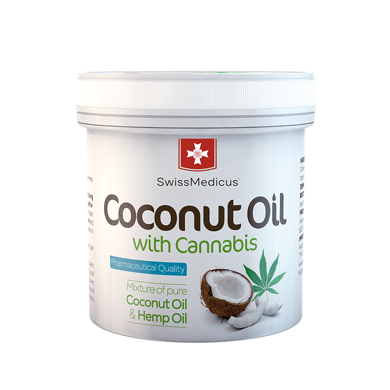 Aceite de coco con cáñamo