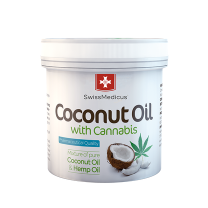 Aceite de coco con cáñamo