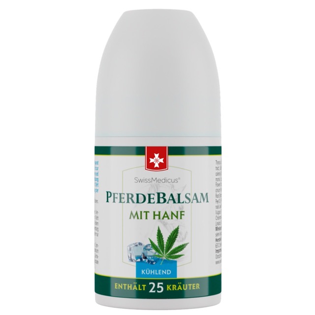 Pomada para caballos con cáñamo refrescante ROLL-ON 90 ml